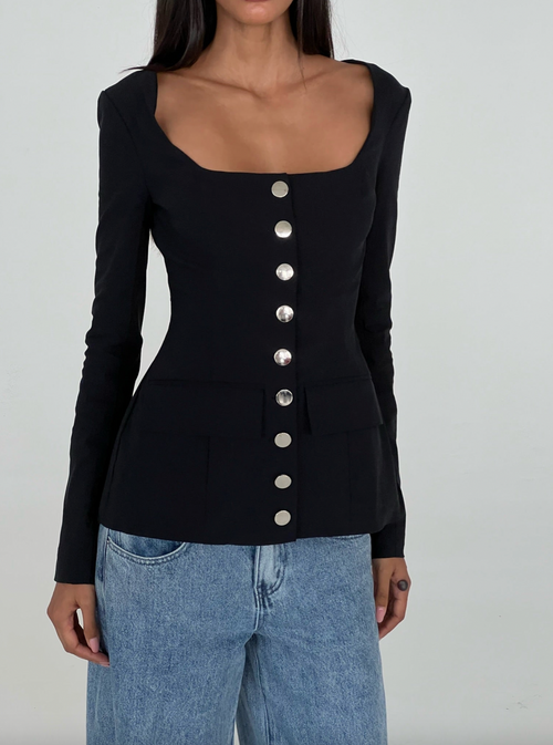 Peplum Blazer Top