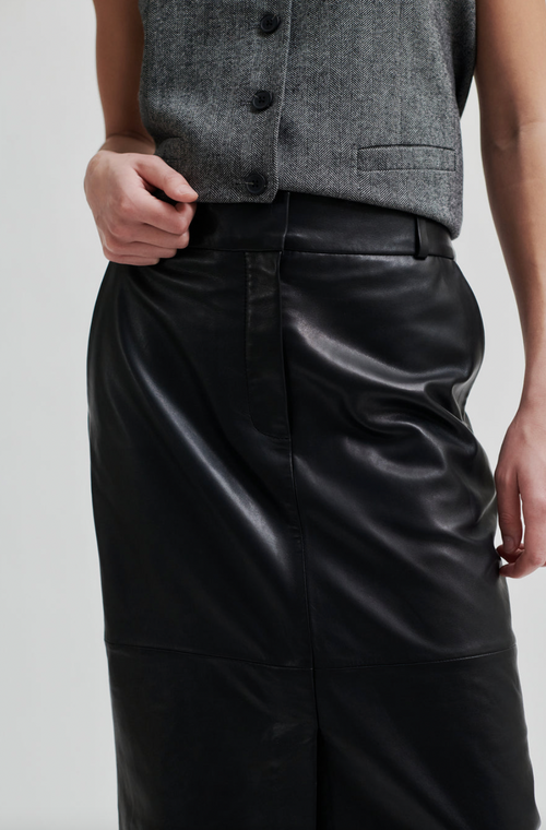 Letho Leather Maxi Skirt