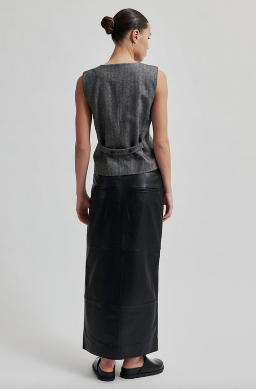 Letho Leather Maxi Skirt